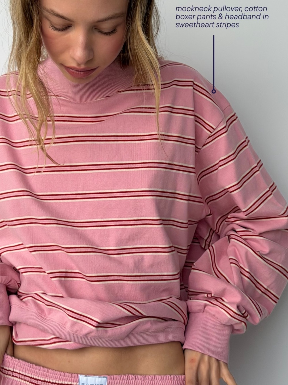 Parke Striped Mockneck Pullover XXL